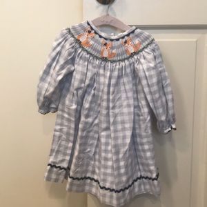 Shrimp and Grits 12m smocked dress